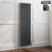 (Q39) 1500x380mm Anthracite Triple Panel Vertical Colosseum Traditional Radiator. RRP £499.98.