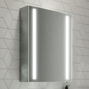 (Q183) 500x650mm Dawn Illuminated LED Mirror Cabinet. RRP £399.99. Energy efficient LED lighting,
