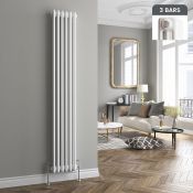 (Q174) 1800x290mm White Triple Panel Vertical Colosseum Traditional Radiator. RRP £299.99. Made from