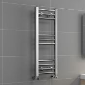 (Q105) 800x300mm - 20mm Tubes - Chrome Heated Straight Rail Ladder Towel Rail. Low carbon steel