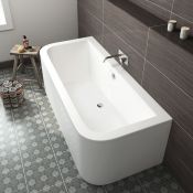 (Q117) 1700x750x460mm Denver Back to Wall Bath - Large. RRP £599.99. The double ended feature