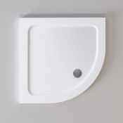 (Q19) 900x900mm Quadrant Ultra Slim Stone Shower Tray. RRP £224.99. Low profile ultra slim design