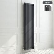 (Q9) 1800x468mm Anthracite Triple Panel Vertical Colosseum Traditional Radiator. RRP £459.99. Create