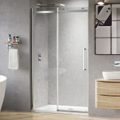 (O64) 1100mm - 8mm - Designer Frameless EasyClean Sliding Shower Door. RRP £499.99. 8mm EasyClean