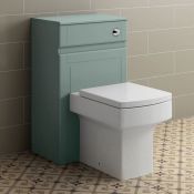 (ZZ48) Cambridge Back To Wall Toilet Unit - Marine Mist. RRP £274.99. Our discreet unit cleverly