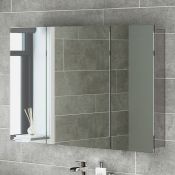 (ZA151) 600x900mm Liberty Stainless Steel Triple Door Mirror Cabinet. RRP £199.99. Made from high-