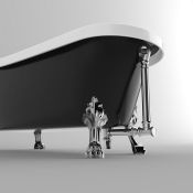 (ZA79) 400x235mm Exposed Bath Waste For Roll Top Bath. Chrome plated surface for a pristine and