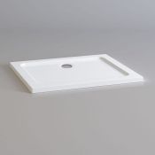 (ZA44) 900x800mm Rectangular Ultra Slim Stone Shower Tray. Low profile ultra slim design Gel