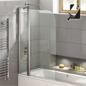 (ZA125) 1000mm - 6mm - EasyClean Straight Bath Screen. RRP £224.99. 6mm Tempered Safety Glass Screen