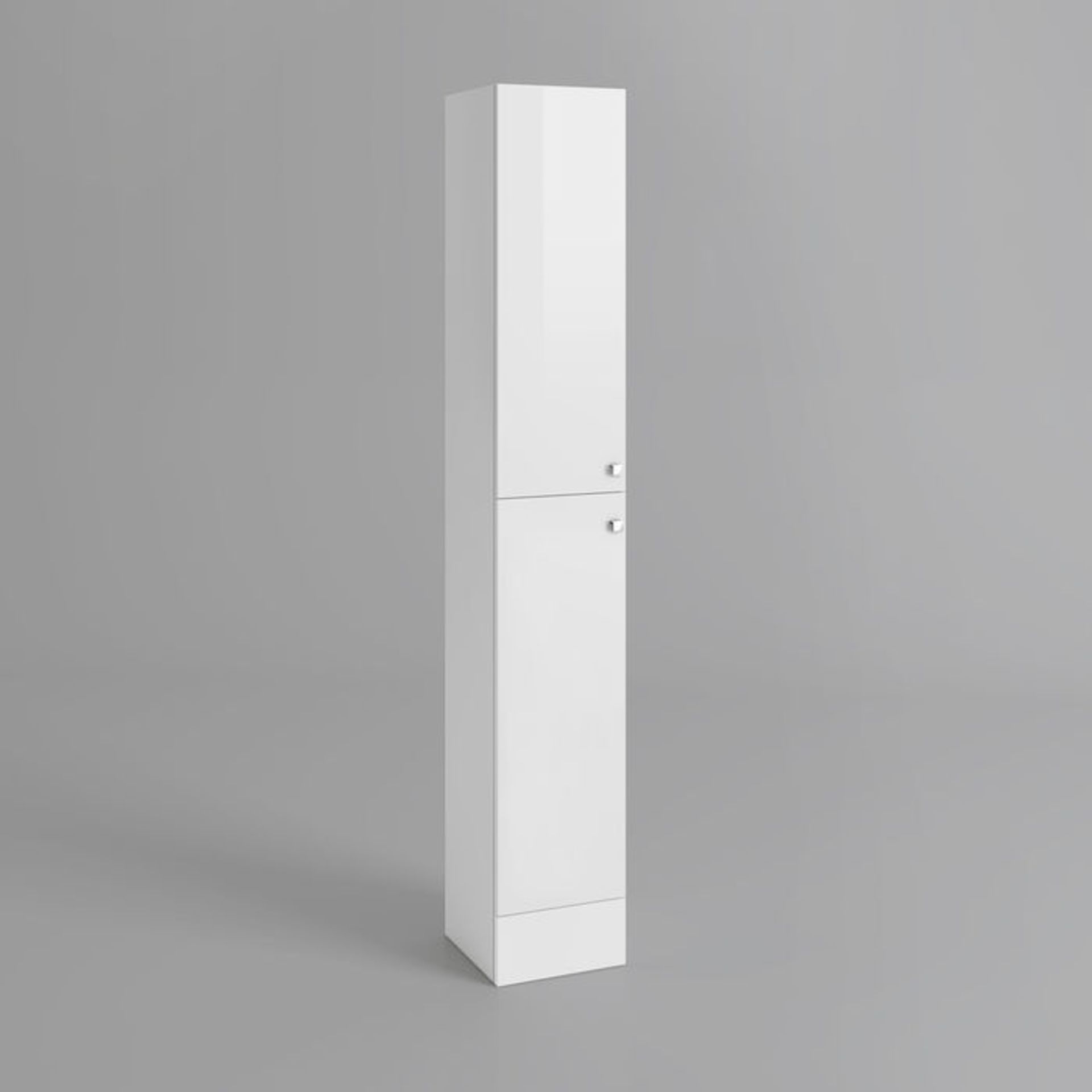 (ZA100) 1900x300mm Harper Gloss White Tall Storage Cabinet - Floor Standing. RRP £179.99. Our tall - Image 4 of 5