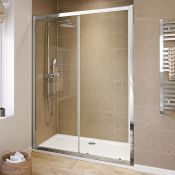 (ZA20) 1400mm - 6mm - Elements Sliding Shower Door. RRP £299.99. 6mm Safety Glass Fully waterproof