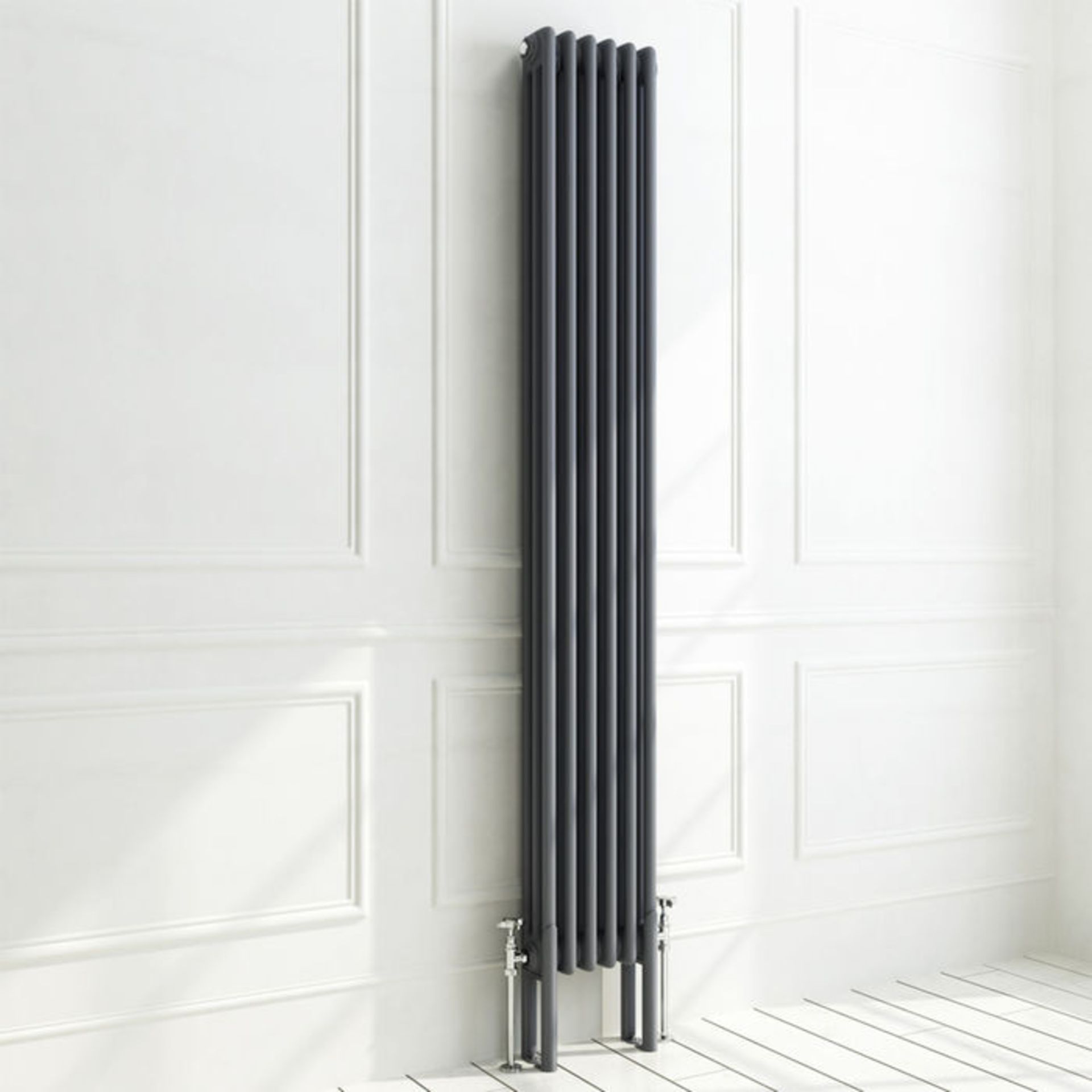 (GR10) 1800x290mm Anthracite Triple Panel Vertical Colosseum Traditional Radiator RRP £309.99. - Image 2 of 5