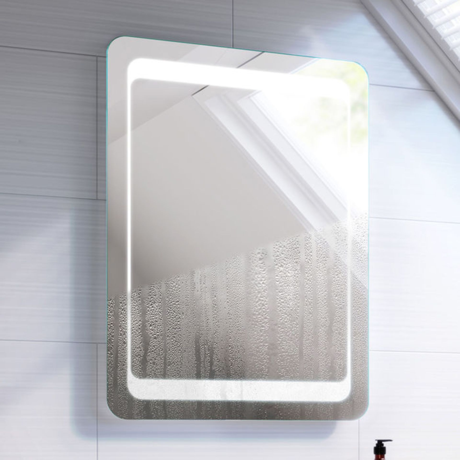 (GR114) 800x600mm Quasar Illuminated LED Mirror RRP £349.99. Energy efficient LED lighting with IP44 - Image 4 of 5
