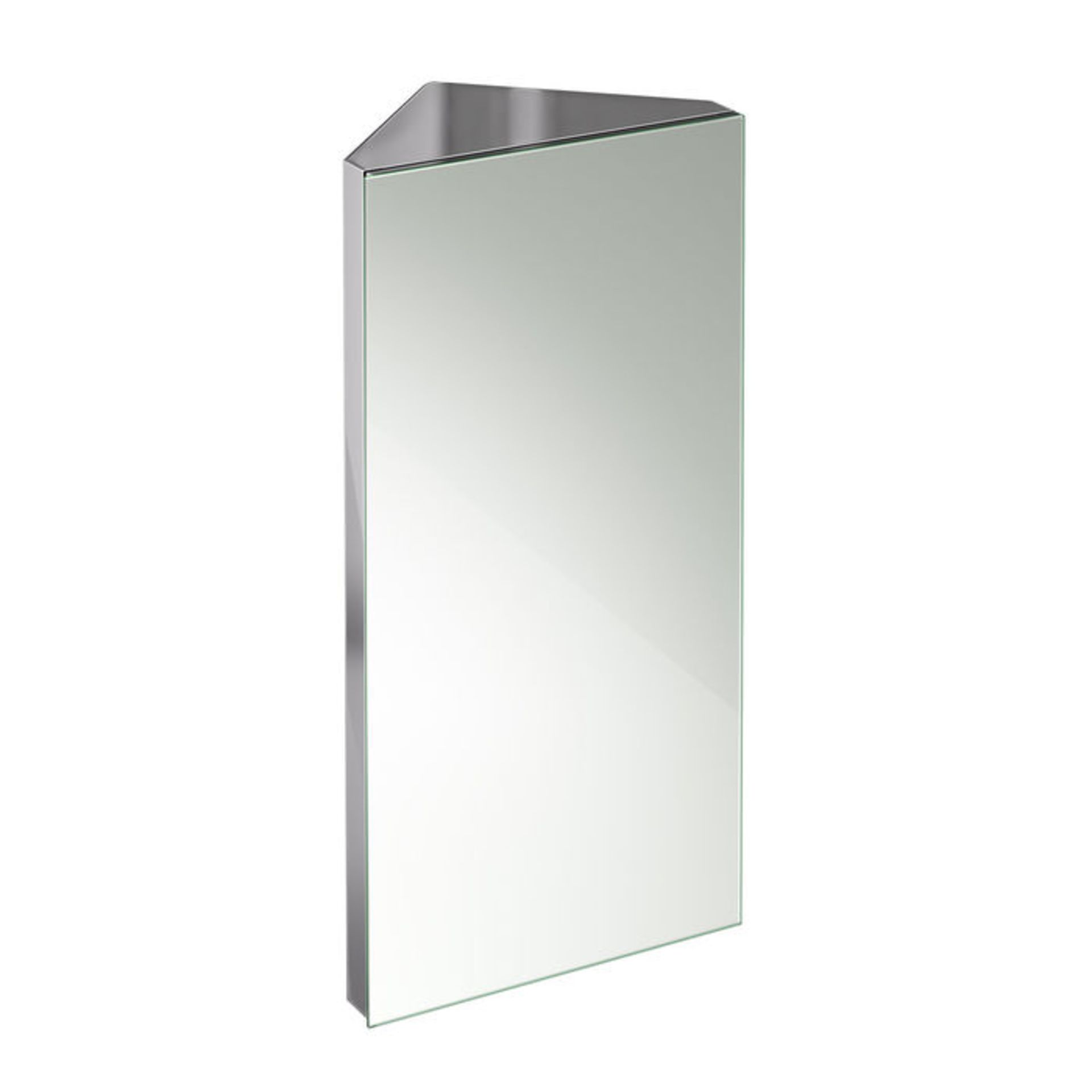 (ZA55)600x300mm Liberty Stainless Steel Corner Mirror Cabinet. Made from high-grade stainless - Image 4 of 4