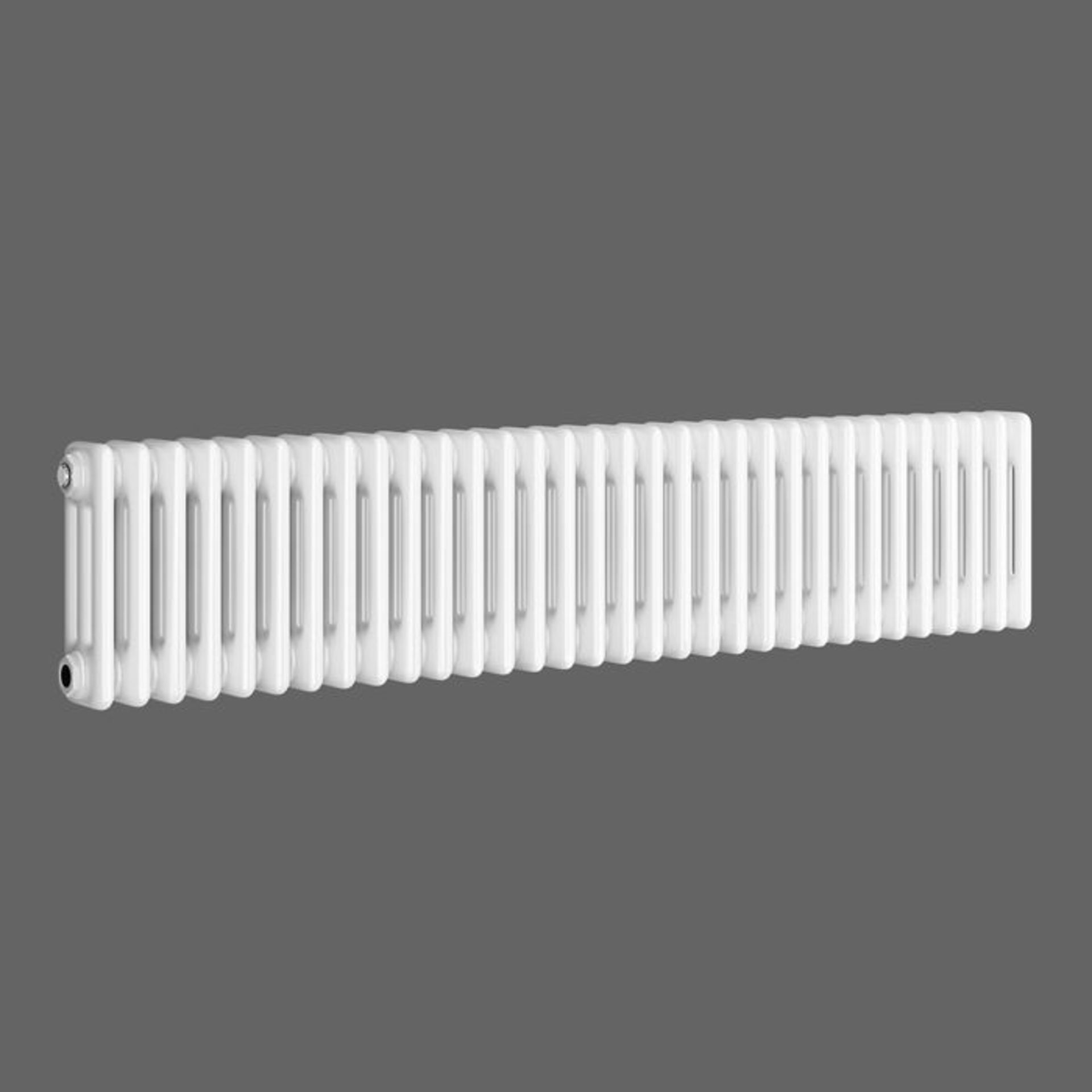 (GR4) 300x1458mm White Triple Panel Horizontal Colosseum Traditional Radiator RRP £379.99. Made from - Image 3 of 3