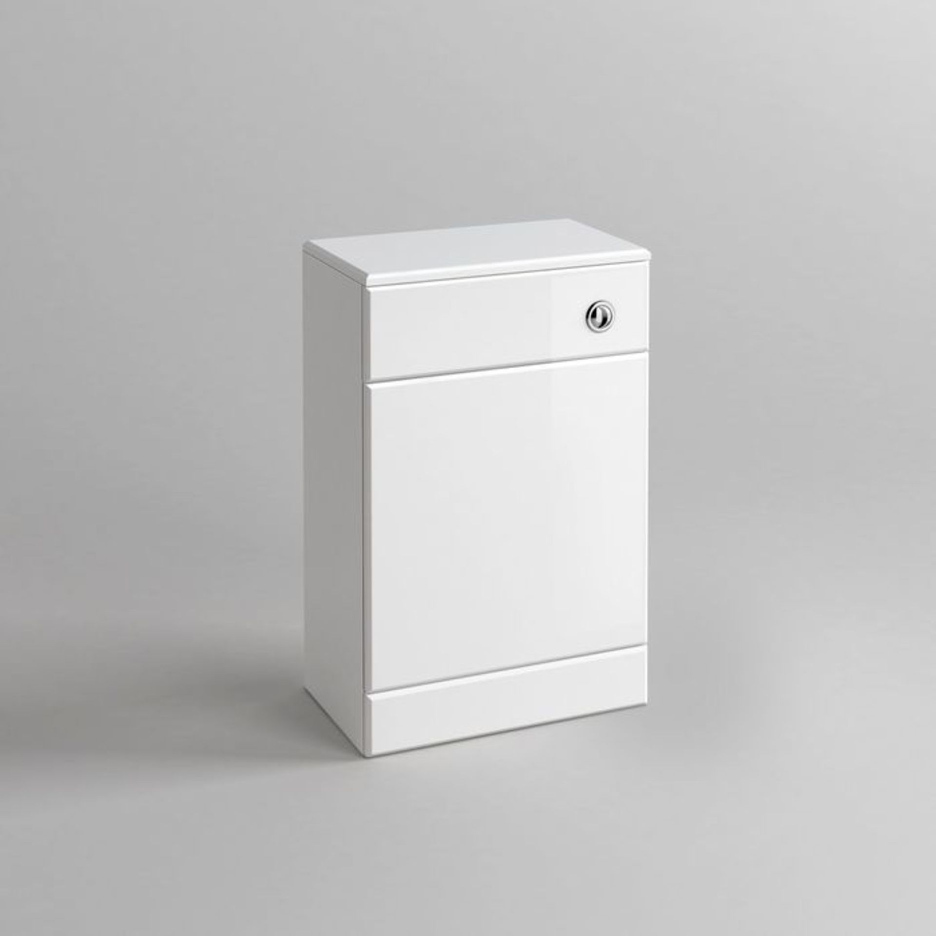 (GR59) 500x300mm Quartz Gloss White Back To Wall Toilet Unit RRP £143.99. Pristine gloss white - Image 6 of 6