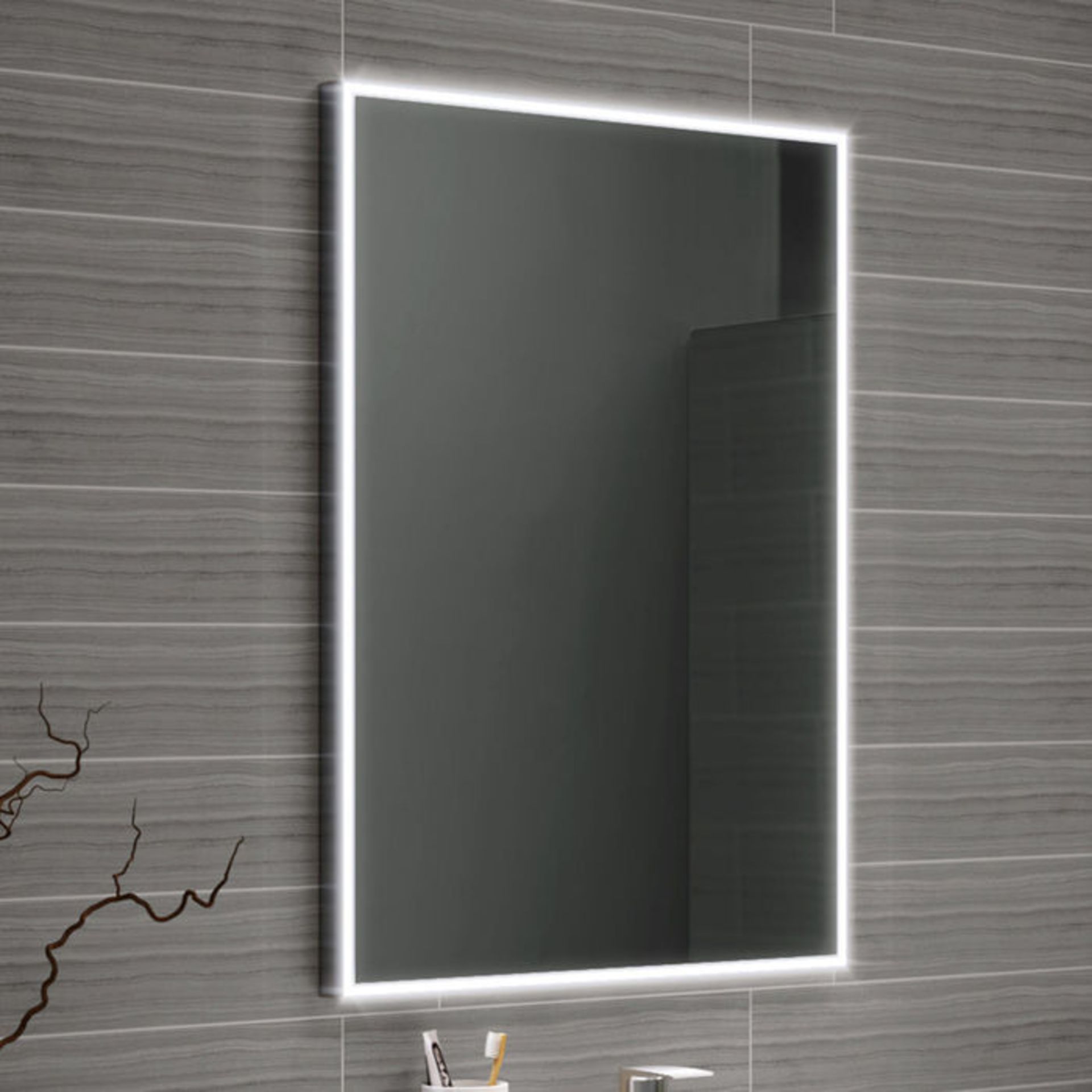 (ZA180) 700x500mm Cosmic Illuminated LED Mirror. RRP £399.99. Energy efficient LED lighting with