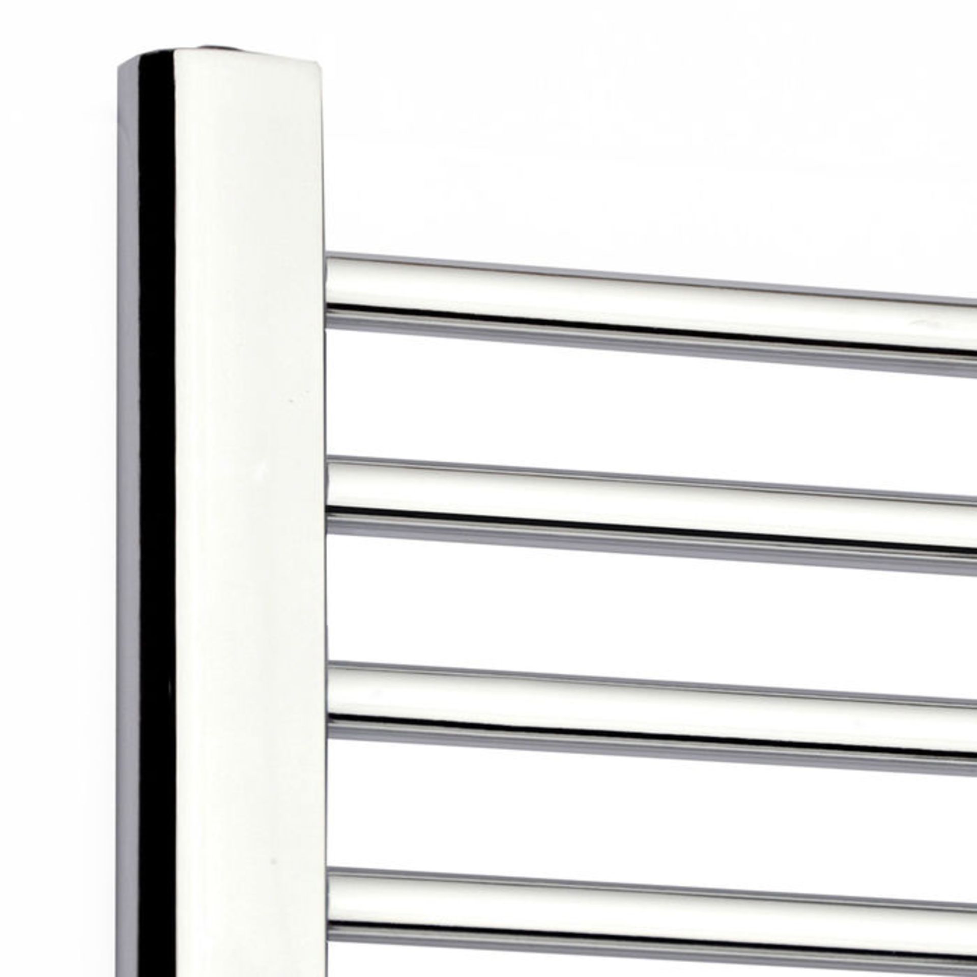 (PO41) 650x400mm - Basic 20mm Tubes - Chrome Heated Straight Rail Ladder Towel Radiator.Low carbon - Image 4 of 4