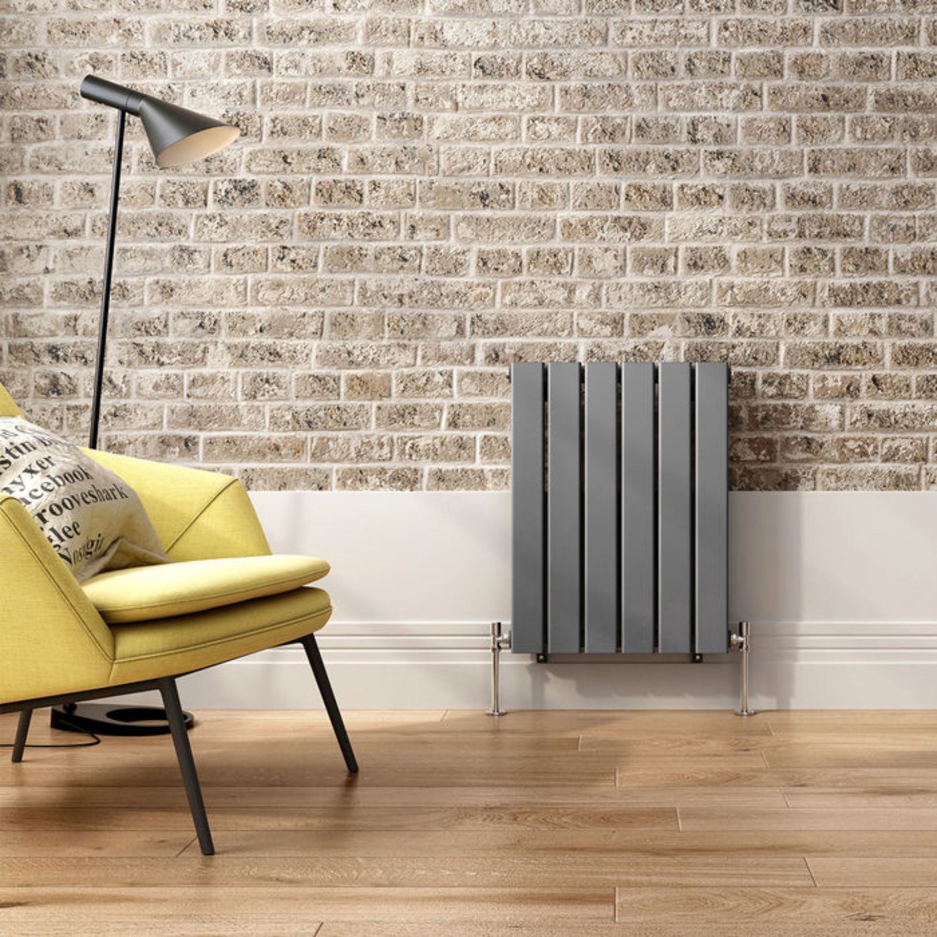 (PO11) 600x456mm Anthracite Double Flat Panel Horizontal Radiator. RRP £299.99.Engineered under - Image 2 of 5