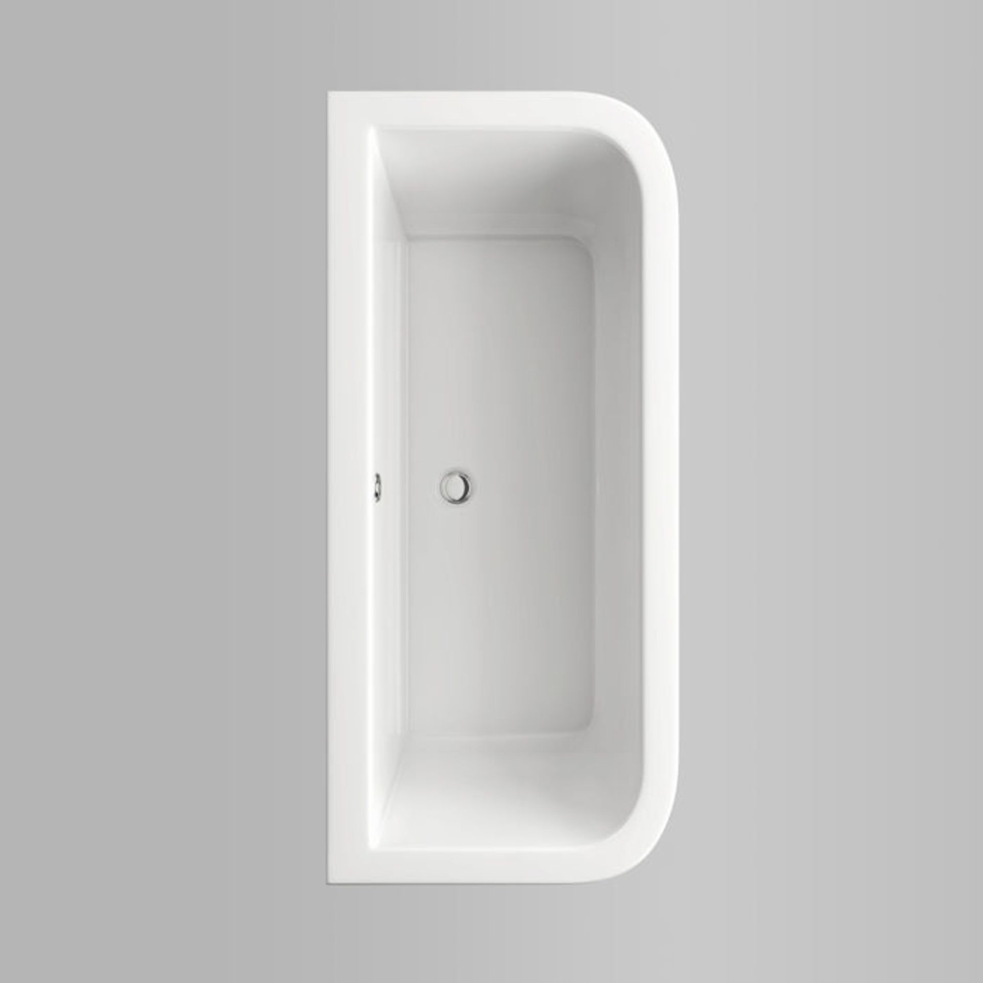 (PA43) 1800x850x460mm Back to Wall Bath - Large. RRP £589.99. The double ended feature makes this - Image 2 of 3