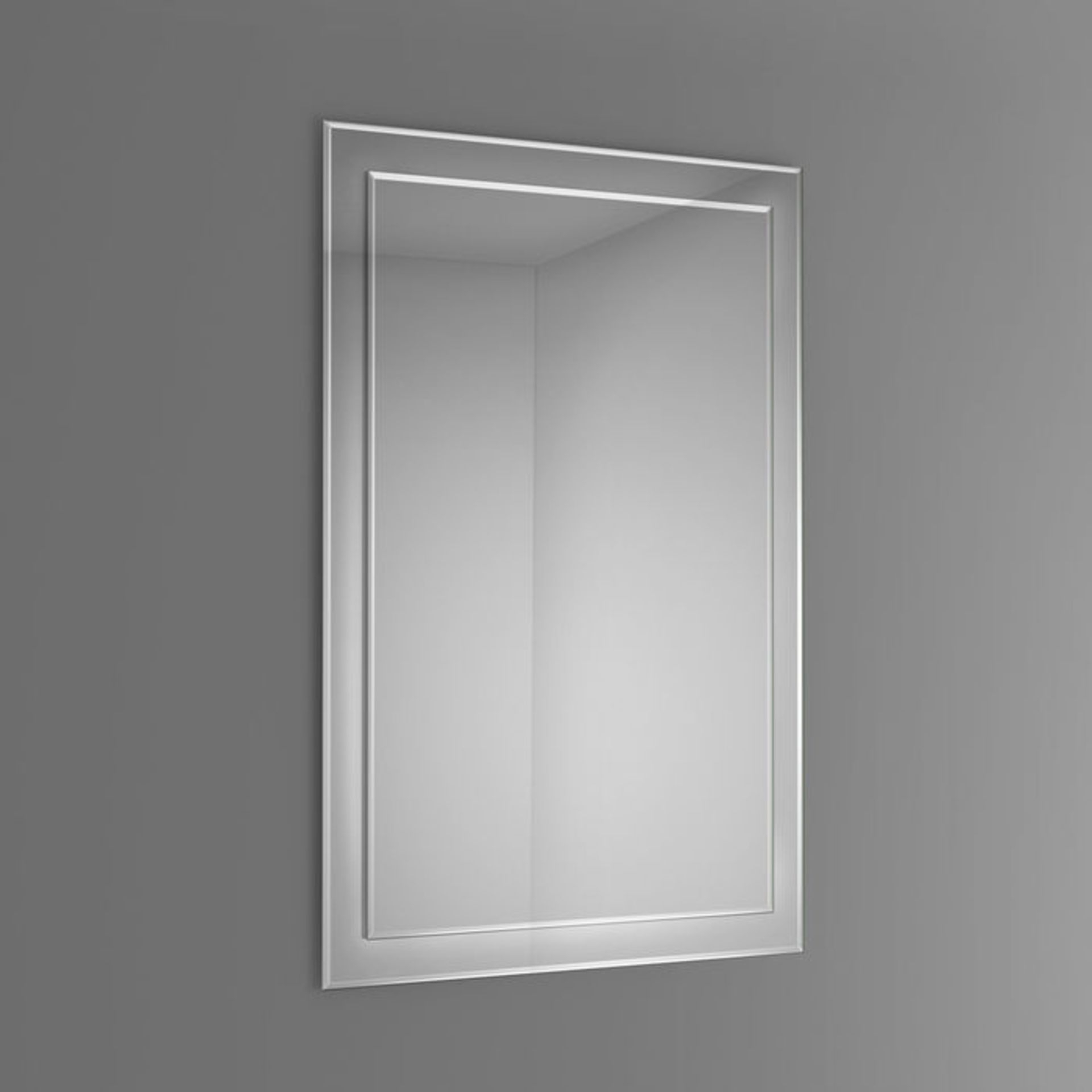 (PA24) 650x900mm Bevel Mirror. RRP £79.99. Smooth beveled edge for additional safety and style - Image 3 of 3