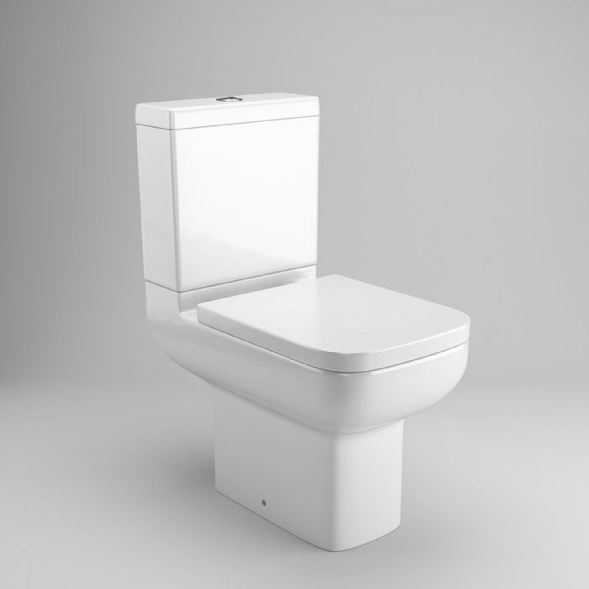 (PA64) Short Projection Close Coupled Toilet & Cistern inc Soft Close Seat. We love this because the - Image 3 of 4