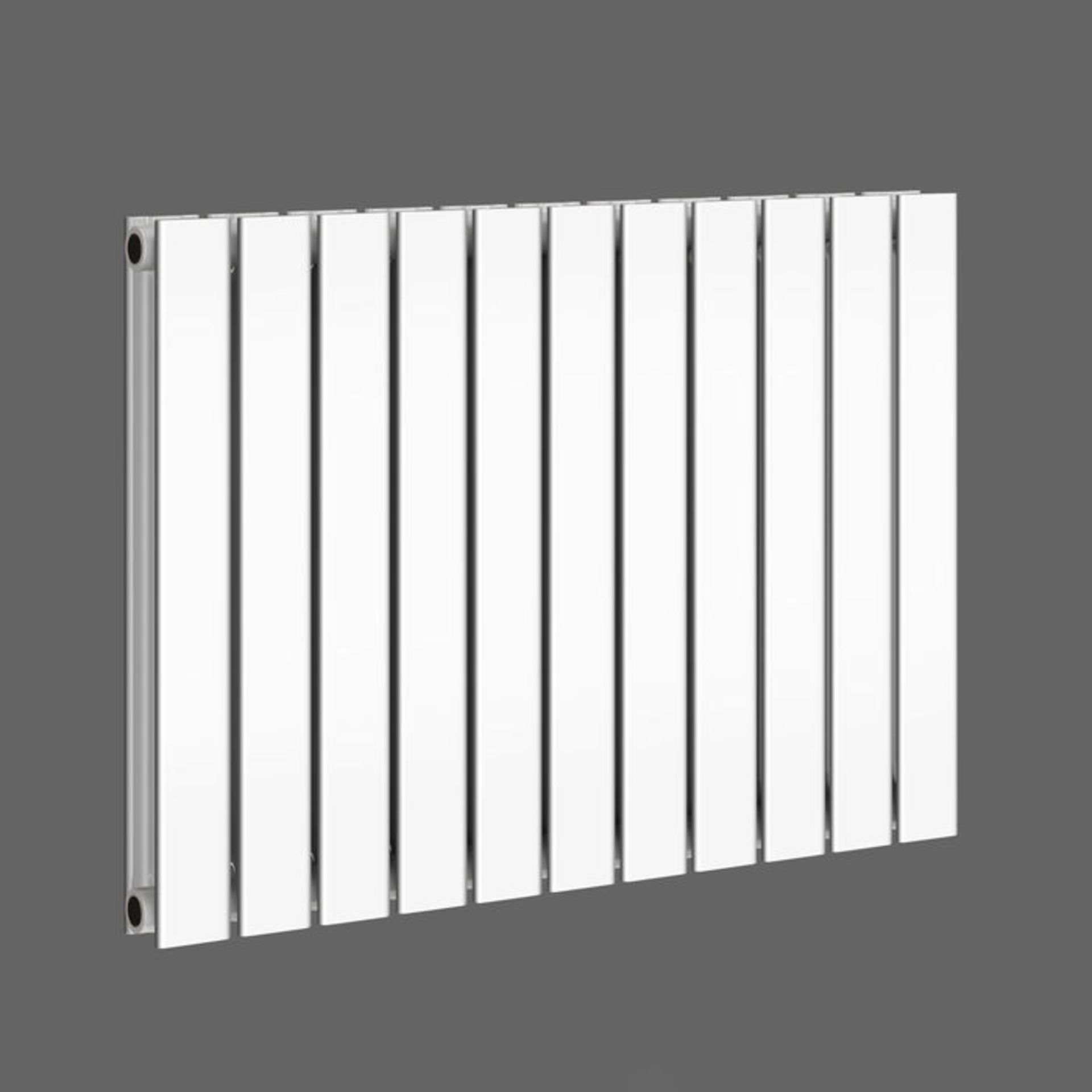 (AH14) 600x830mm Gloss White Double Flat Panel Horizontal Radiator. RRP £374.99. Made with high - Image 4 of 4