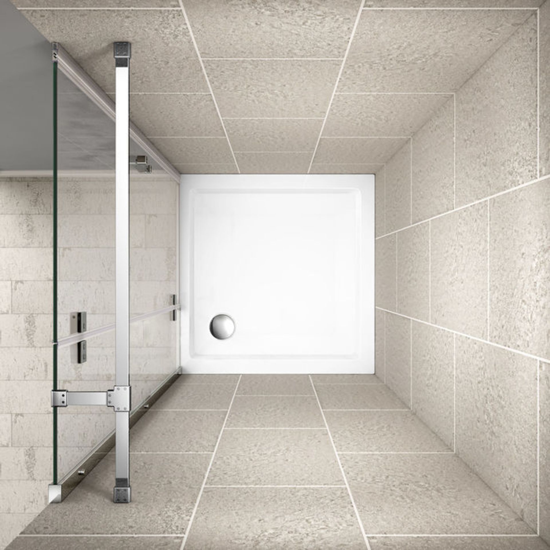 (AH18) 1000mm - 8mm - Premium EasyClean Hinged Shower Door. RRP £499.99. Product Information 8mm - Image 3 of 5