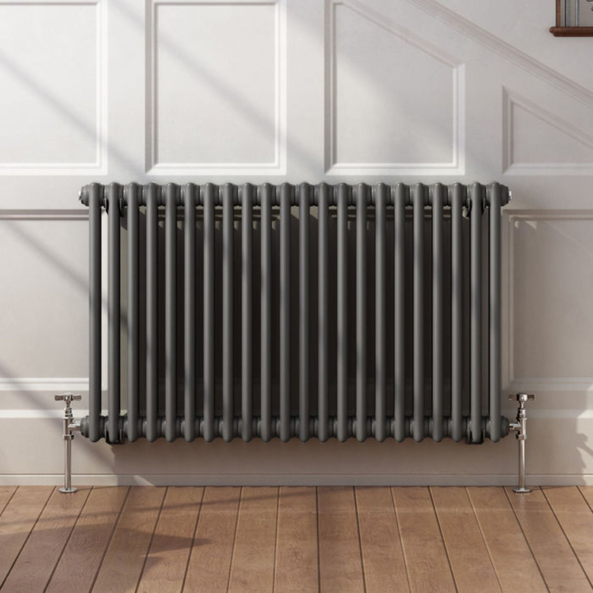 (AH45) 600x1008 Anthracite Double Panel Horizontal Colosseum Traditional Radiator. RRP £354.99. - Image 2 of 3