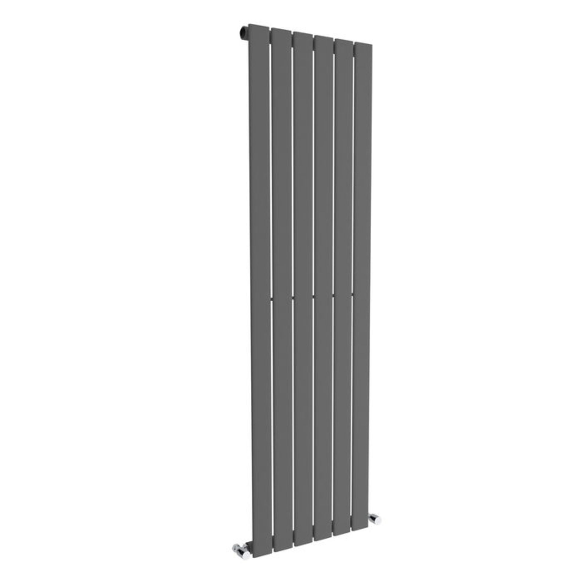 (AH12) 1600x452mm Anthracite Single Flat Panel Vertical Radiator. RRP £269.99. Made from low - Image 3 of 3