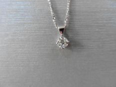 0.50ct diamond solitaire pendant set in 18ct gold. Off set 4 claw setting,plain bale. I colour and