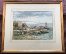 John Hamilton Glass fl. 1890-1925 watercolour Kirkaldy Shoreline