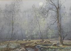 Tom Campbell 1865-1943 Exhibited R.S.A, R.A.A. watercolour “Dawn Mist”