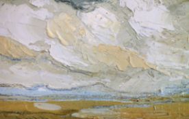 Looking Across (2017) Original landscape oil painting on linen