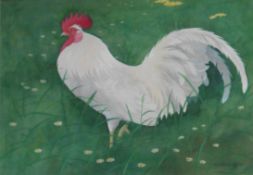 Ralston Gudgeon RSW Scottish watercolour “Cockerel”