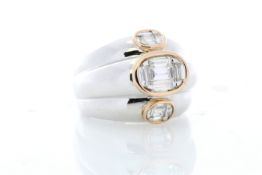18ct White Gold Fancy Diamond Eternity Ring 0.93