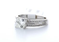 18ct White Gold Princess Cut Diamond Ring 1.55