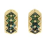 Bulgari Green Tourmaline Hoop Earrings