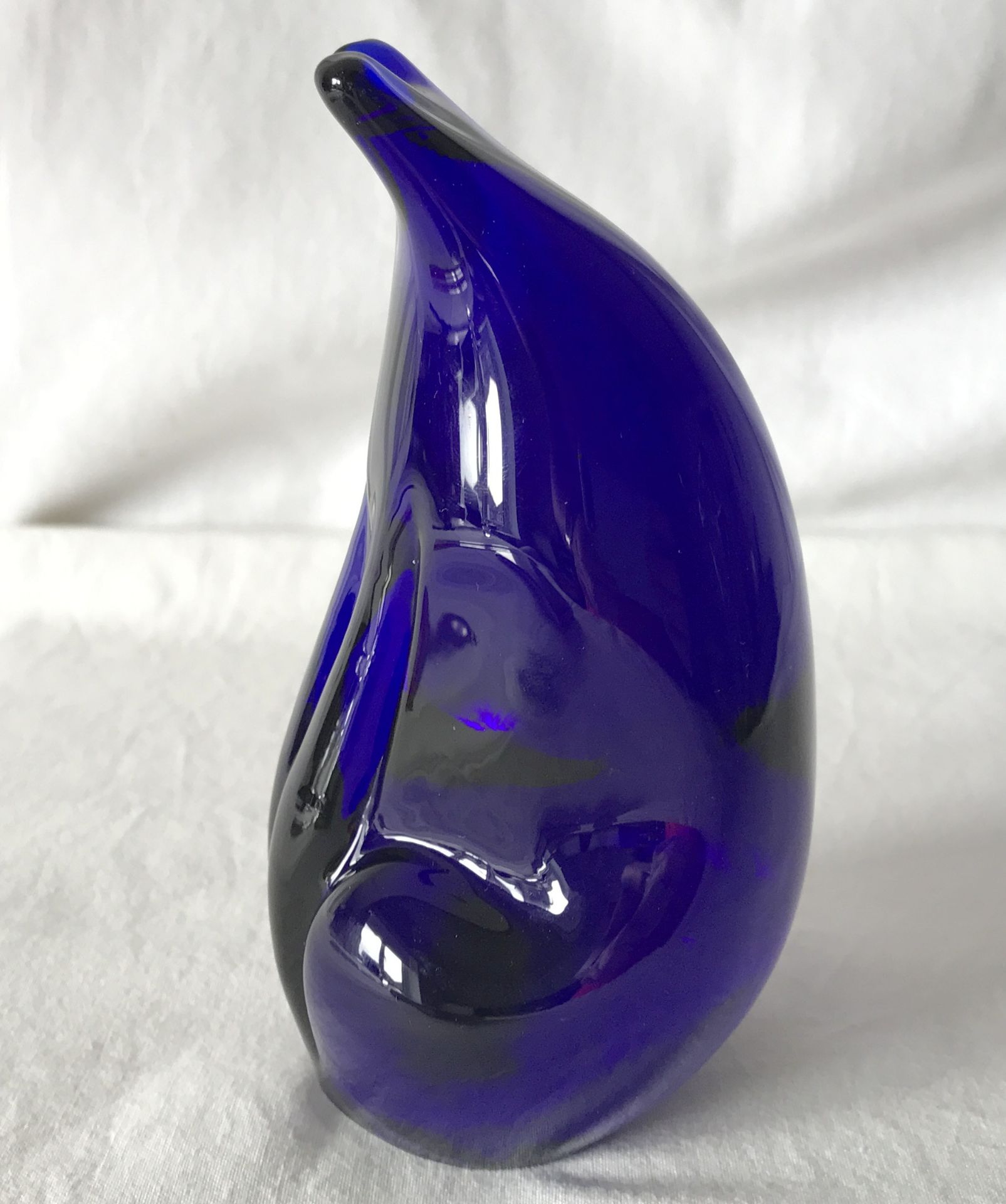 Rare Okra Experimental Trial Piece by Sarah Cowan - Cat Sculpture Art Glass Test for c1999 Ltd Edn - Image 3 of 13