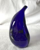 Rare Okra Experimental Trial Piece by Sarah Cowan - Cat Sculpture Art Glass Test for c1999 Ltd Edn