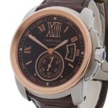 Cartier Calibre 42mm Stainless Steel & 18K Rose Gold - W7100051