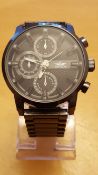 BRAND NEW SOFTECH GENTS DUAL TIME WATCH, 673, COMPLETE WITH GIFT POUCH