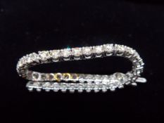 A Diamond set line Bracelet