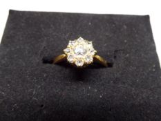 Vintage Gold cluster Diamond ring