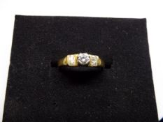 18CT Gold Deco style Diamond ring