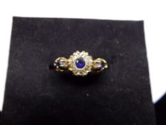 Vintage Kashmir Sapphire and Diamond ring