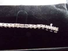 9CT White Gold Diamond Bracelet