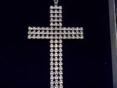 9CT White Gold Chain and Cross