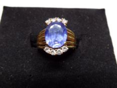 Large Sapphire dress ring
