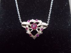 A Ruby and Diamond Necklace